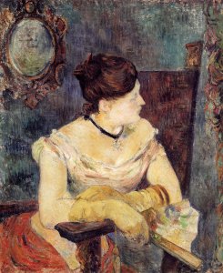 Madame Mette Gauguin In An Evening Dress