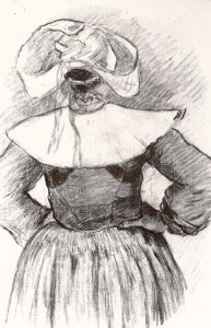 Back View of a Breton Woman