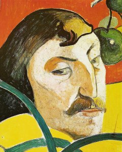 Caricature portrait of Paul Gaugin (detail)